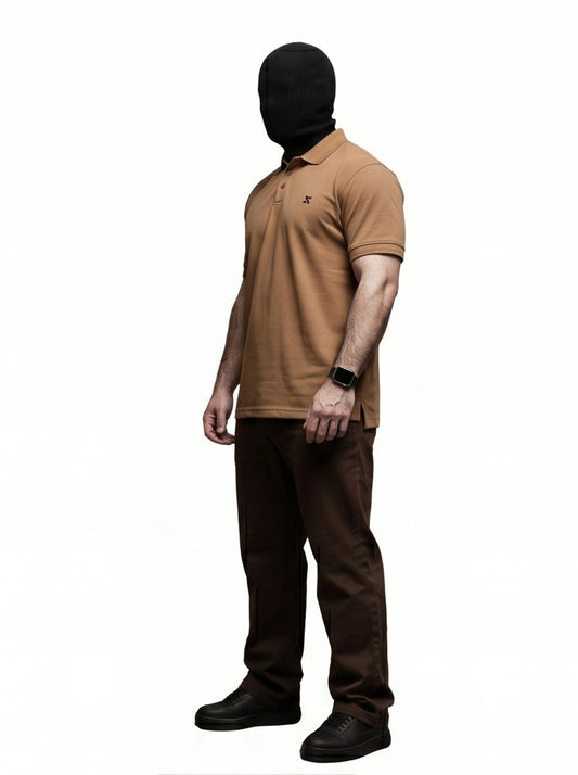 Classic Light Brown Polo Shirt – Clean & Casual