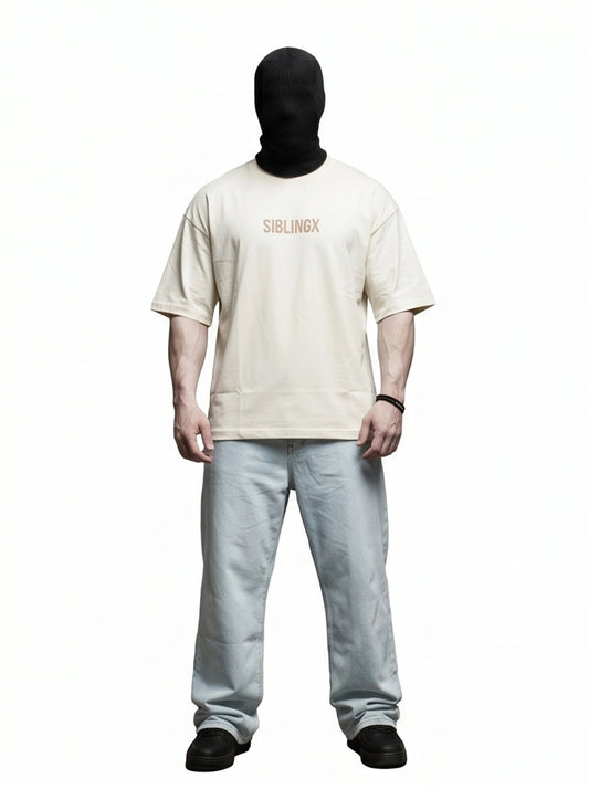Tempo Oversized Graphic T-Shirt Cream