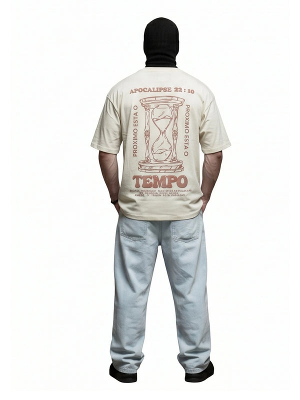 Tempo Oversized Graphic T-Shirt Cream