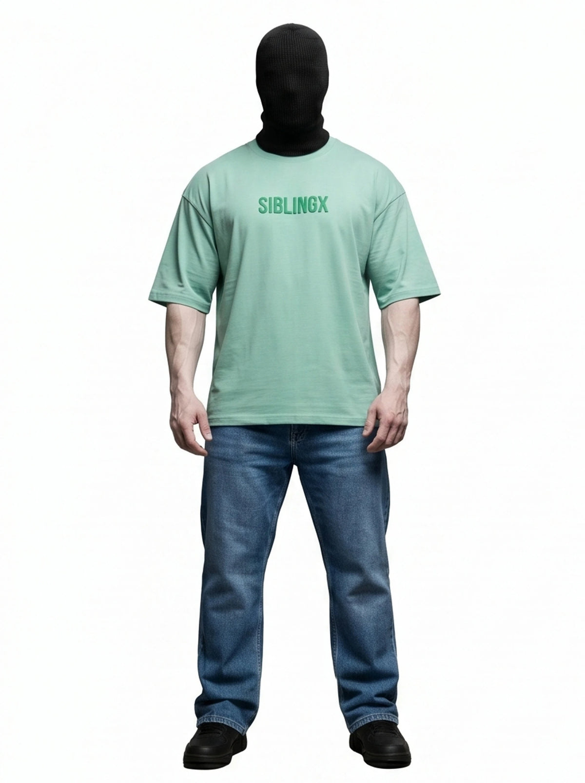 FADED CULTURE Oversized Tee – Mint Green