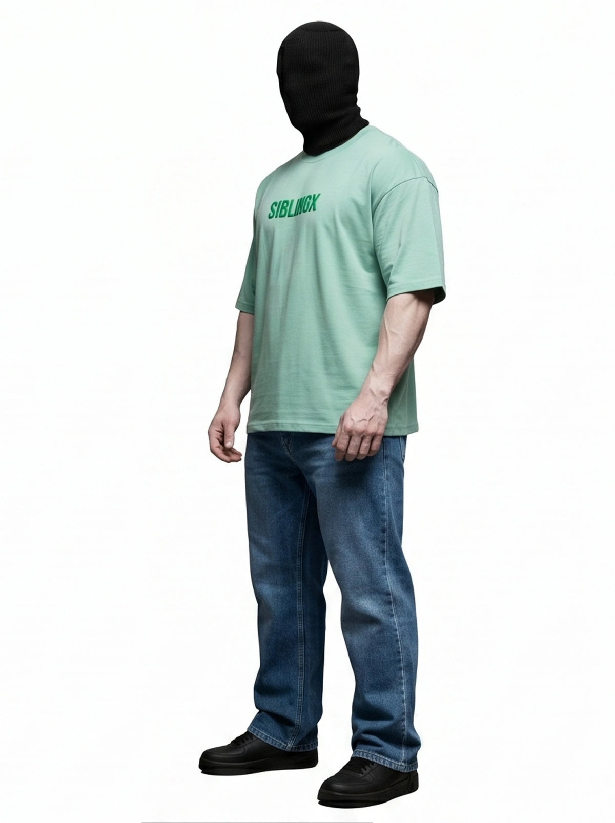 FADED CULTURE Oversized Tee – Mint Green