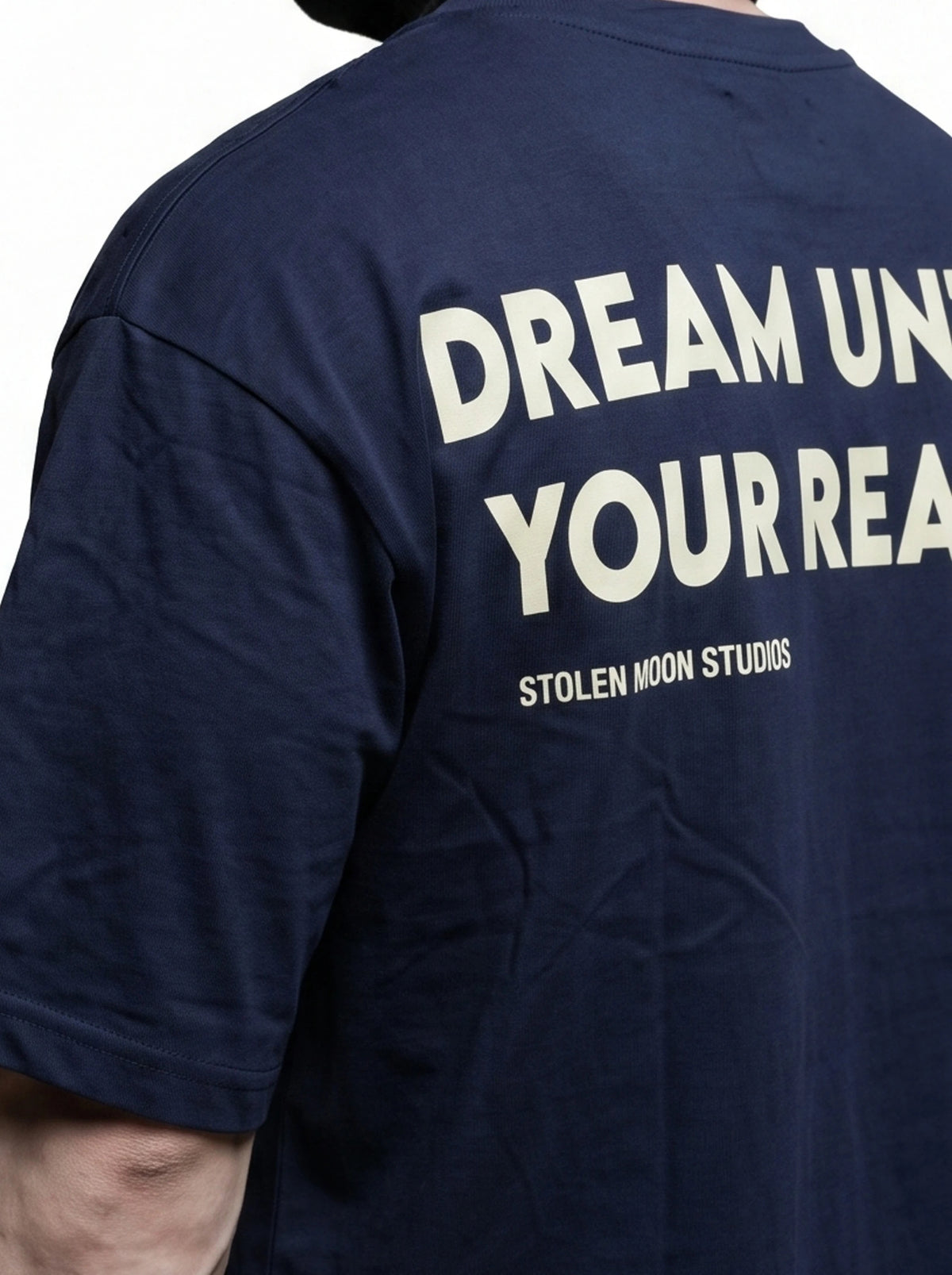 Dream Until It’s Your Reality” Oversized fit T-Shirt – Navy Blue