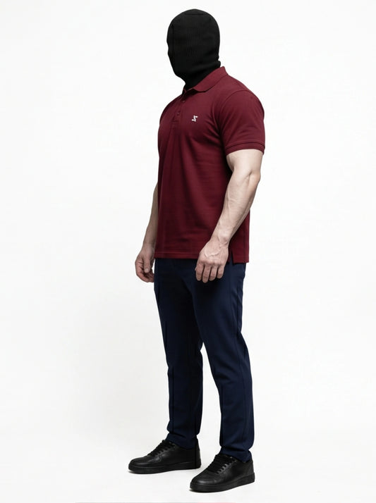 Essential Polo in Wine Maroon – Smart Casual Staple