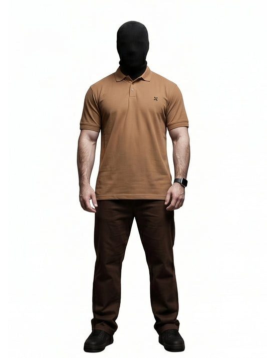 Classic Light Brown Polo Shirt – Clean & Casual