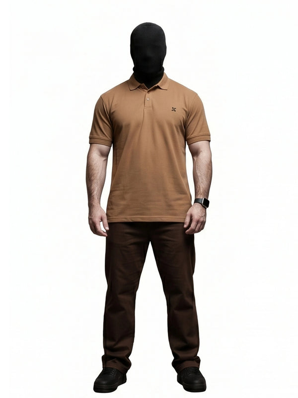 Classic Light Brown Polo Shirt – Clean & Casual