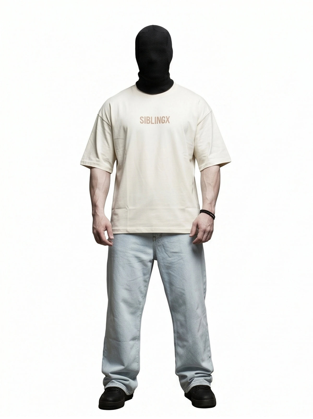 Tempo Oversized Graphic T-Shirt Cream