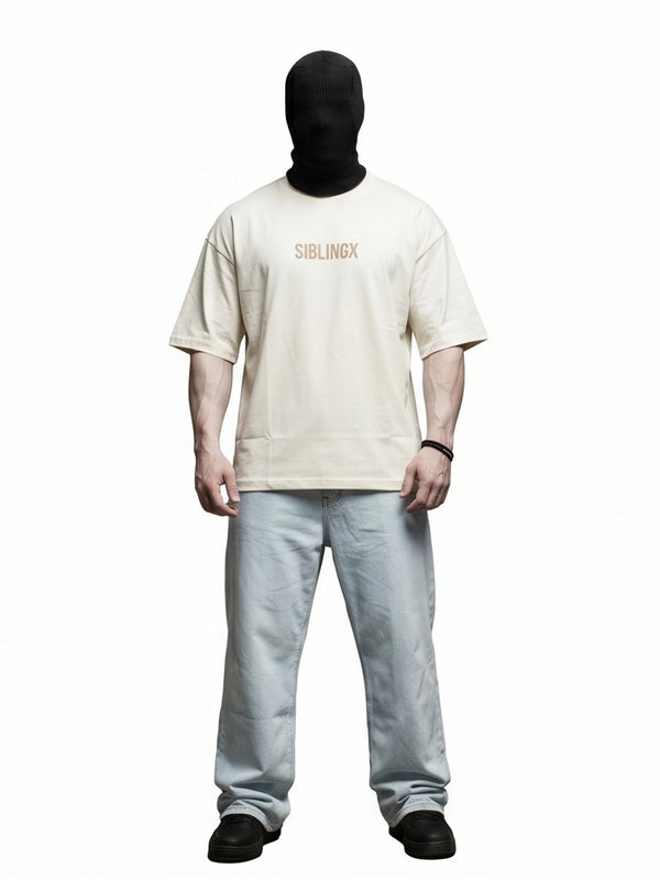 Tempo Oversized Graphic T-Shirt Cream